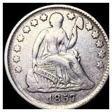 1857 Silver Half Dime NEARLY UNCIRCULATED
