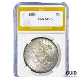 1884 Morgan Silver Dollar PGA MS65