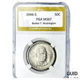 1946-S Booker T Half Dollar PGA MS67
