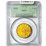 1893 $10 Gold Eagle PCGS MS61