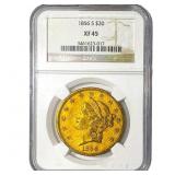 1856-S $20 Gold Double Eagle NGC XF45