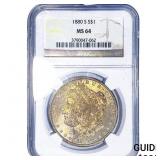 1880-S Morgan Silver Dollar NGC MS64