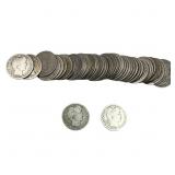 [50 Coins] Mixed Dates Barber Quarter