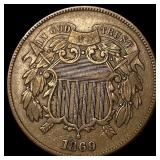 1869 Bronze Two-Cent Piece ABOUT UNCIRCULATED