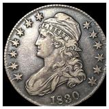 1830 Capped Bust Half Dollar NEARLY UNCIRCULATED