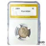 1884 Liberty Victory Nickel PGA MS64