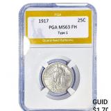 1917 Standing Liberty Quarter PGA MS63 FH