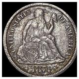 1874 Arrows Seated Liberty Dime HIGH GRADE