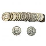 [20 Coins] 1949-1963 Franklin Half Dollar