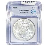 1999 Silver Eagle ICG MS70