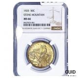 1925 Stone Mountain Half Dollar NGC MS66