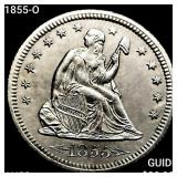 1855-O Seated Liberty Quarter CHOICE AU
