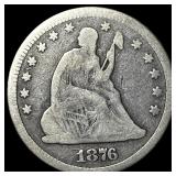 1876 Seated Liberty Silver Dollar LIGHTLY CIRCULAT