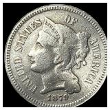 1879 Nickel Three-Cent Piece LIGHTLY CIRCULATED