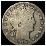1914 Barber Half Dollar NICELY CIRCULATED