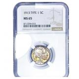 1913 Buffalo Nickel NGC MS65 Type 1