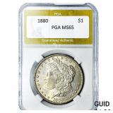 1880 Morgan Silver Dollar PGA MS65