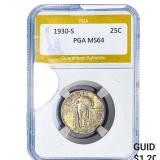 1930-S Standing Liberty Quarter PGA MS64