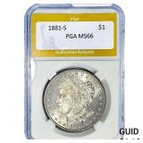 1881-S Morgan Silver Dollar PGA MS66