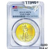 2023 1oz Gold Eagle $50 PCGS MS70