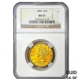 1894 $10 Gold Eagle NGC MS61