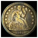 1841-O Silver Seated Liberty Dime LIGHTLY CIRCULAT