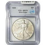 1999 Silver Eagle ICG MS70