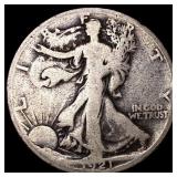 1921-S Silver Walking Liberty Half Dollar NICELY C
