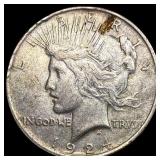 1924 Peace Silver Dollar NEARLY UNCIRCULATED