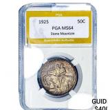 1925 Stone Mountain Half Dollar PGA MS64