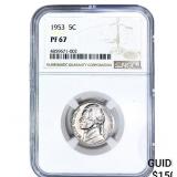 1953 Jefferson Nickel NGC PF67