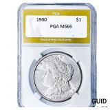 1900 Morgan Silver Dollar PGA MS66