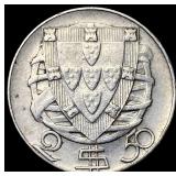 1945 Portugal Silver 2 1/2 Escudos