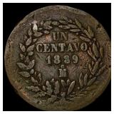 1889Mo Mexico Copper 1 Centavo