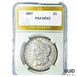 1897 Morgan Silver Dollar PGA MS63