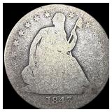 1843-O Silver Seated Liberty Dollar NICELY CIRCULA