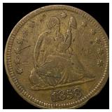 1858 Silver Seated Liberty Quarter HIGH GRADE