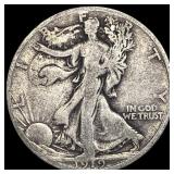 1919-D Silver Walking Liberty Half Dollar NICELY C