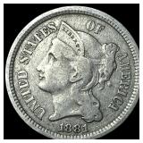 1881 Nickel Three-Cent Piece LIGHTLY  CIRCULATED
