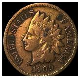 1909-S Indian Head Cent LIGHTLY CIRCULATED