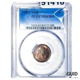 1909 Wheat Cent PCGS MS63 RB