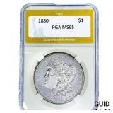 1880 Morgan Silver Dollar PGA MS65