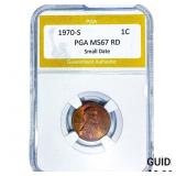 1970-S Lincoln Memorial Cent PGA MS67 RD Small Dat