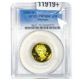 1988-W 1/4oz Gold $5- Olympic PCGS PR70 DCAM