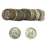[20 Coins] 1948-1963 Franklin Half Dollar