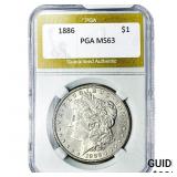 1886 Morgan Silver Dollar PGA MS63