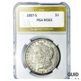 1887-S Morgan Silver Dollar PGA MS63