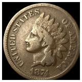 1874 Indian Head Cent LIGHTLY CIRCULATED