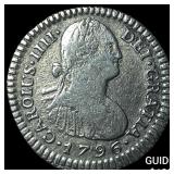 1796 PP Bolivia Potosi Silver 1 Real