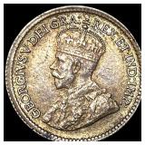 1916 Canada Silver 5 Cents CHOICE AU